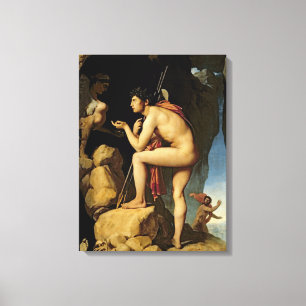 Oedipus och sphinxen, 1808 canvastryck
