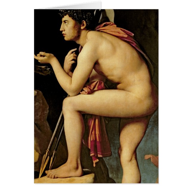 Oedipus och sphinxen, 1808 hälsningskort (Framsidan)