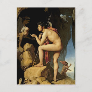 Oedipus och sphinxen, 1808 vykort