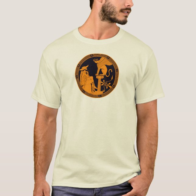 Oedipus och sphinxen t-shirt (Framsida)