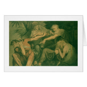 Oedipus som förbannar hans son Polynices - "att Hälsningskort