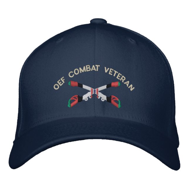 OEF Kambat Veteran Cavalry Crossed Sabers Hat Broderad Keps (Framsida)