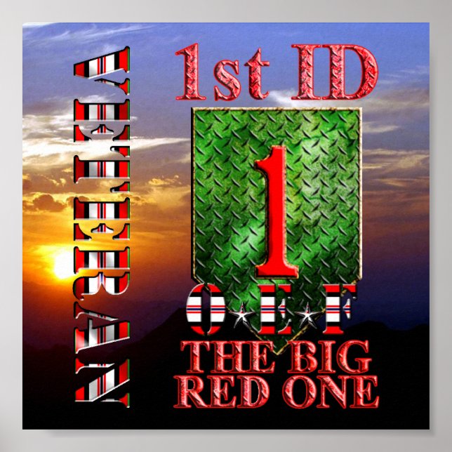 OEF VETERAN 1:a infanteridivisionen Poster (Framsidan)