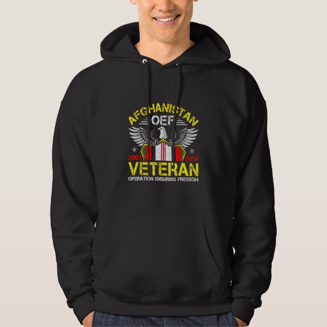 Oef Veteran Tan Afghanistan Operation Enduring Fre Hoodie (Framsida)