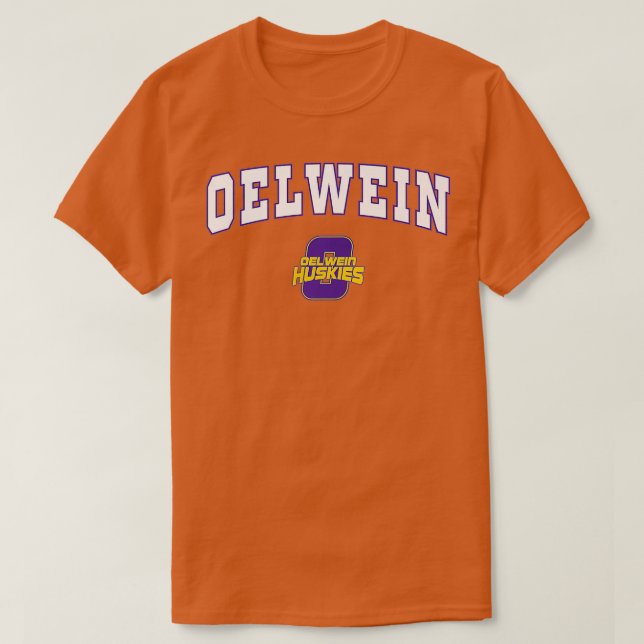 Oelwein High School Huskies Premium T Shirt (Design framsida)