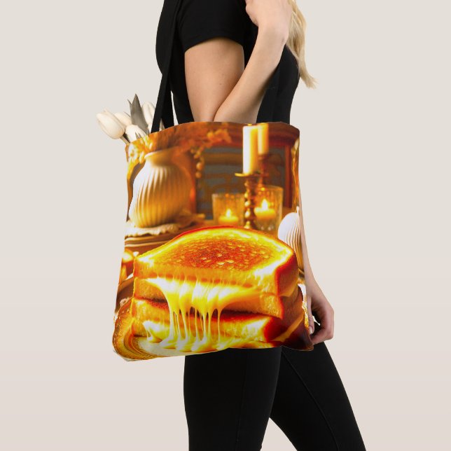 Oemotståndlig grillad ost Sandwich Tygkasse (Närbild)