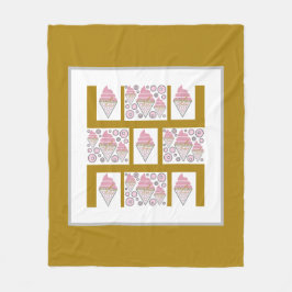 Oemotståndlig licens för glass i Caramel Fleecefilt