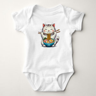 "Oemotståndlig skönhet: Cat Eating Ramen - T-Shirt