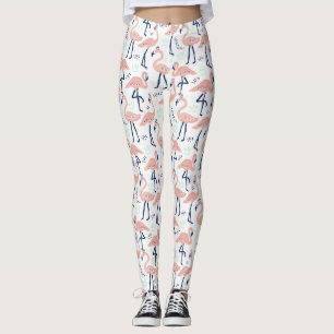 Oemotståndliga rosa flamingos leggings