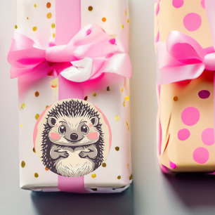 Oemotståndligt Cute Hedgehog Hedgie Runt Klistermärke