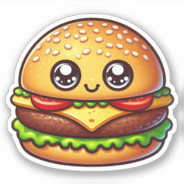 Oemotståndligt Cute Yummy Burger Klistermärken
