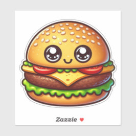 Oemotståndligt Cute Yummy Burger Klistermärken