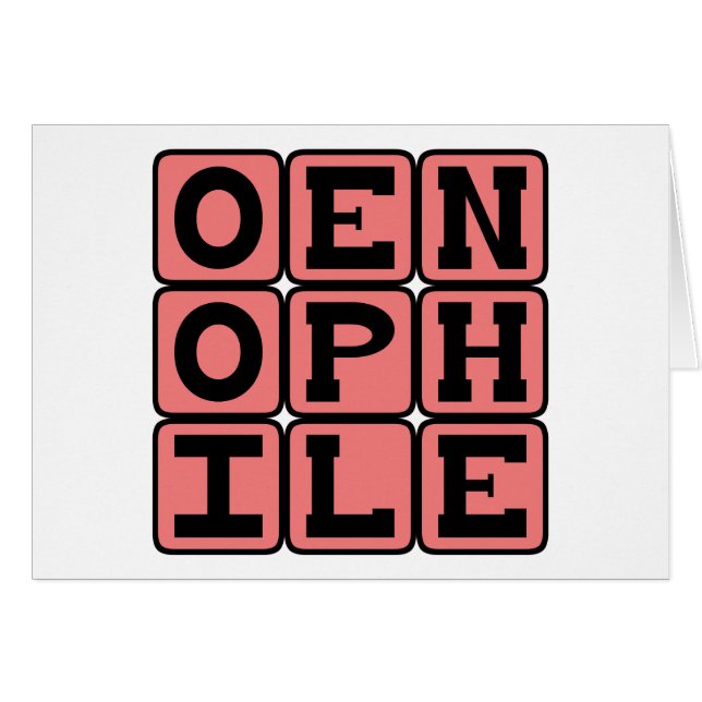 Oenephile, Vinarskåpare Hälsningskort (Framsidan Horizontal)