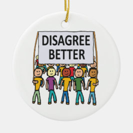 Oenighet bättre julgransprydnad keramik