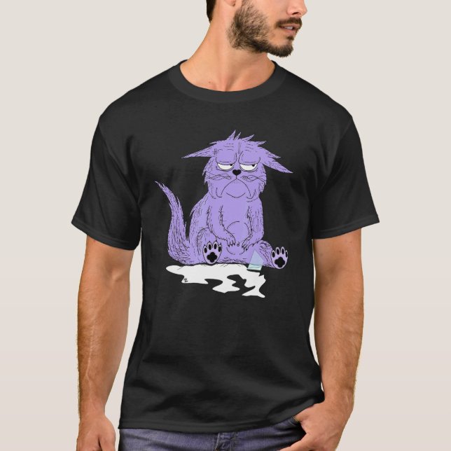 Oentusiastisk katt t shirt (Framsida)