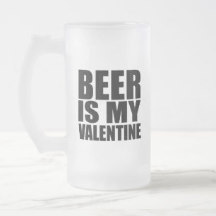 Öer är min valentin frostat ölglas