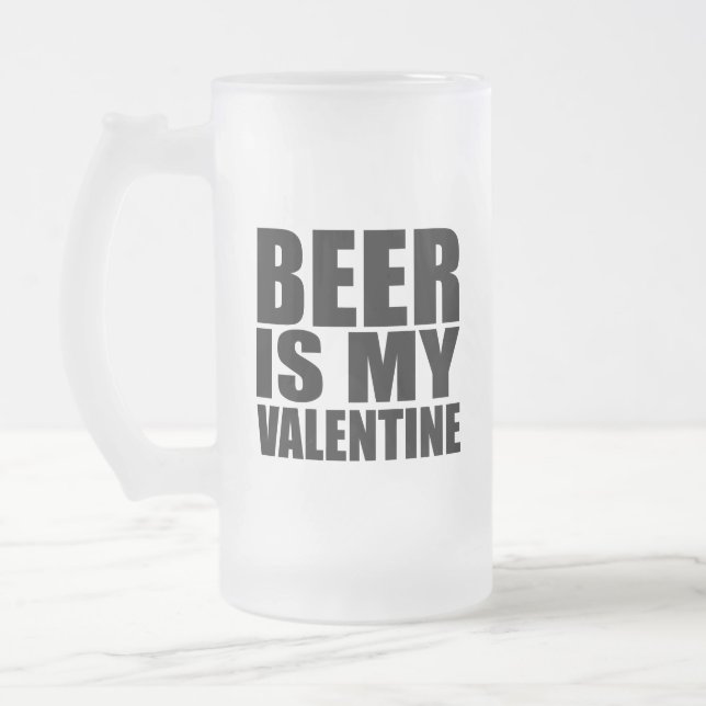 Öer är min valentin frostat ölglas (Vänster)