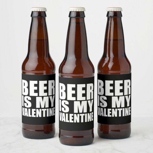 Öer är min Valentine Ölflaska Etikett (Flaskor)