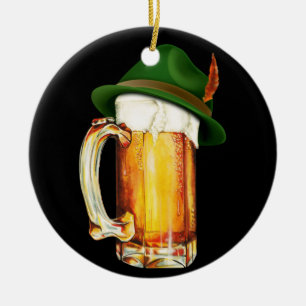 Öer Mugg under tyska Hat-Oktoberfesten Julgransprydnad Keramik