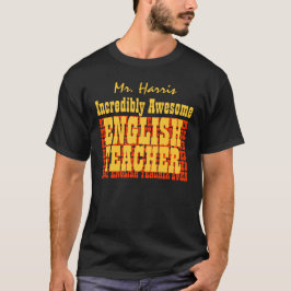 Oerhörd enorm ENGELSK LÄRAREanpassningsbarsvart T-shirt