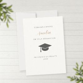 Oersonalized graduation card tack kort