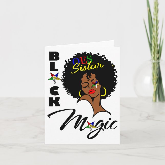 Oes Black Sistar Magic Order Östra Star Moth Kort (Framsida)