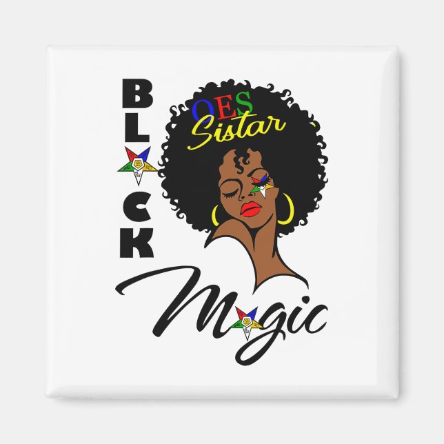 Oes Black Sistar Magic Order Östra Star Moth Magnet (Framsidan)