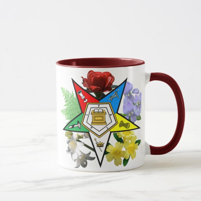 OES blommigt Emblem Mugg (Höger)