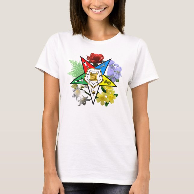 OES blommigt Emblem Spaghetti Tank Tee (Framsida)