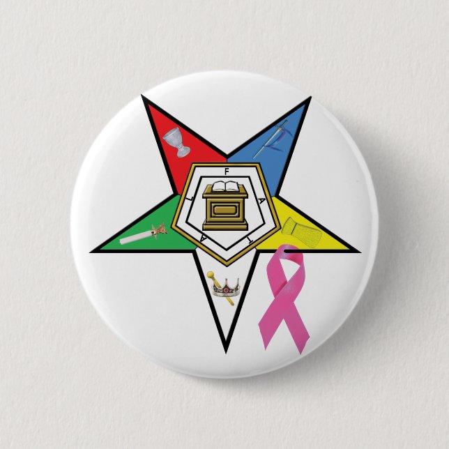 OES Breast Cancer Ribbon Knapp (Framsida)