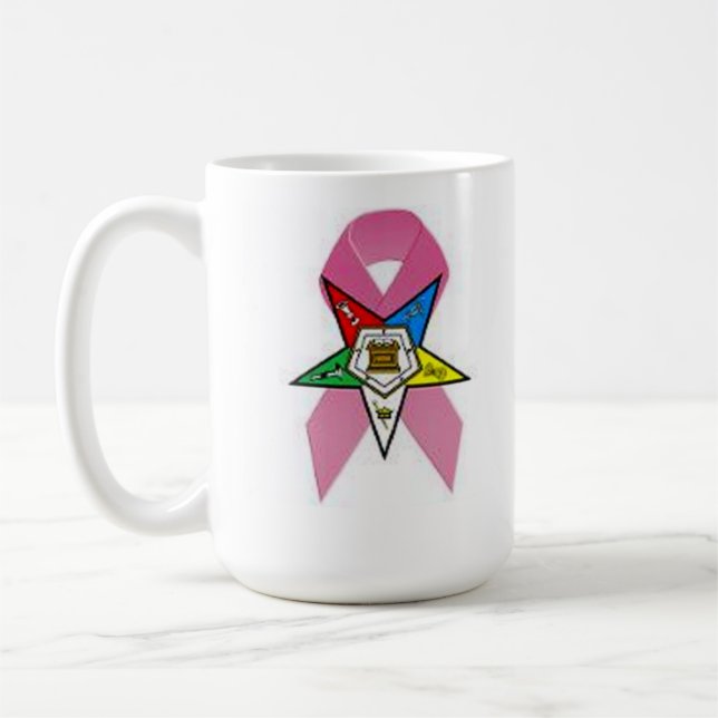 OES-bröstcancermedvetenhet Kaffemugg (Vänster)