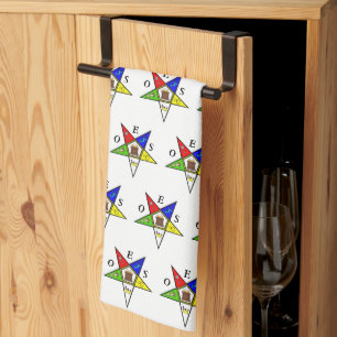 OES Eastern Star Syster Masonic Frimureri Kökshandduk