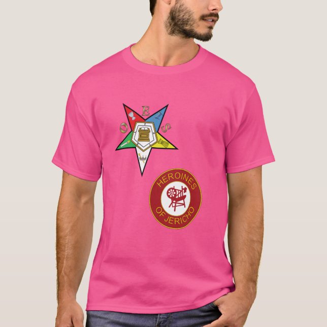 OES Heroines of Jericho Split Order Östra Star P T Shirt (Framsida)