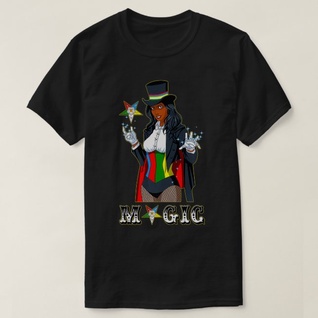 OES Magic Sister Magician Dam Östra Star St Pat T Shirt (Design framsida)