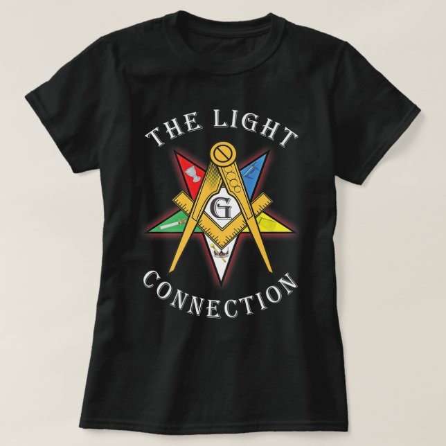 OES Mason the Light Connection Star Square Parare T Shirt (Design framsida)