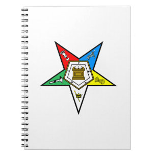 OES Order of the Eastern Star Anteckningsbok Med Spiral