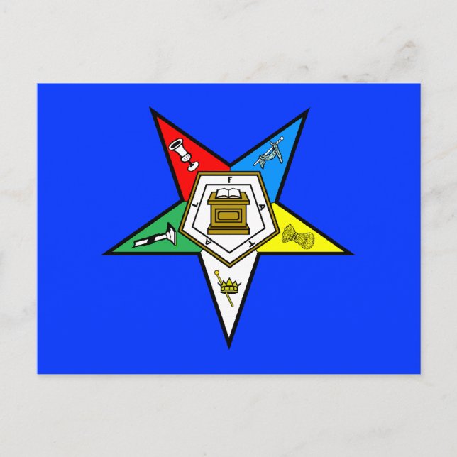 OES Order of the Eastern Star Postkort Vykort (Framsida)