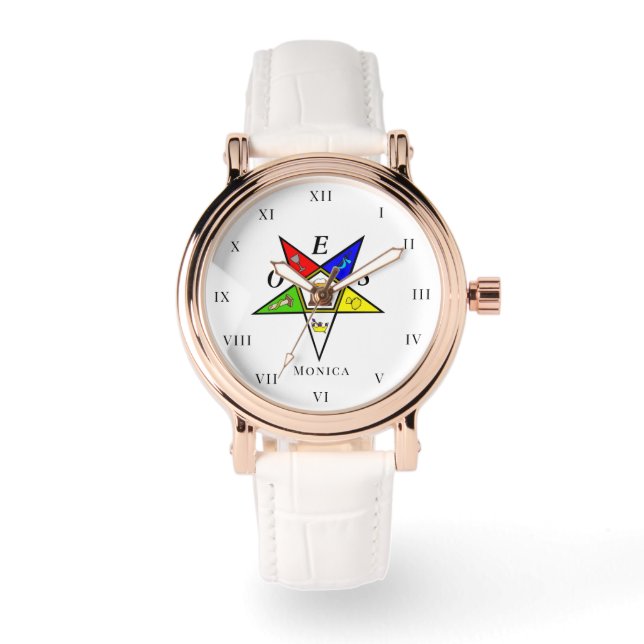 OES Östra Star Sister Freemason Charity Masonic Armbandsur (Framsida)