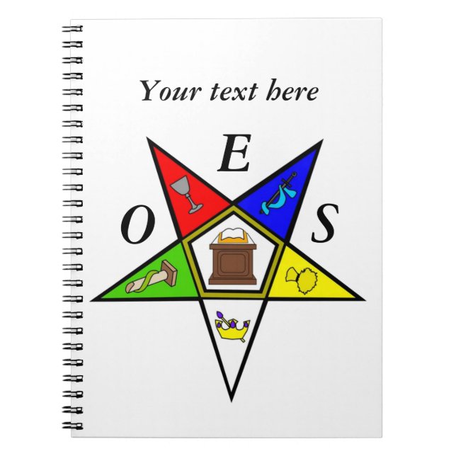 OES Östra Star Sister Masonry Order Anteckningsbok (Framsidan)