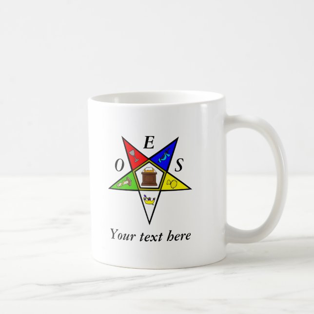 OES Östra Star Sister Masonry Order Kaffemugg (Höger)