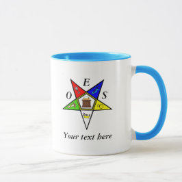 OES Östra Star Sister Masonry Order Mugg