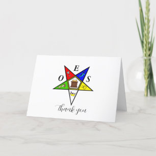 OES Östra Star Sister Masonry Order Tack Kort