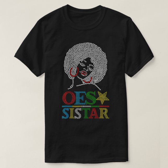 OES SiStar Dot Print Order Of Eastern Star Parents T Shirt (Design framsida)