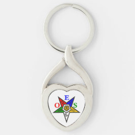 OES TWISTED HEART SILVERFÄRGAD NYCKELRING