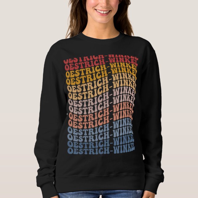 Oestrich-Winkel City Groovy Retro T Shirt (Framsida)