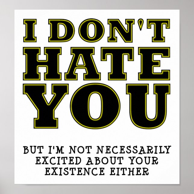 Oexciterat Tillvaro Rolig Poster (Framsidan)