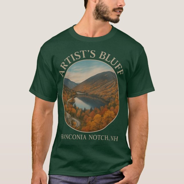 of Artists Bluff Franconia Notch Fall Foliage New  T Shirt (Framsida)
