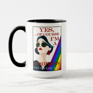 Of Course I'm a Goddess Retro Vintage Gay Pride  Mugg