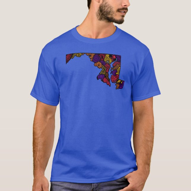 of State of Maryland Oversized T Shirt (Framsida)