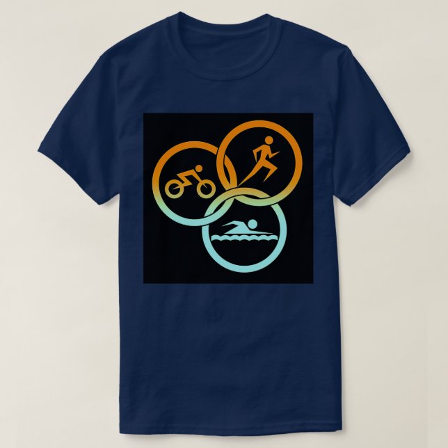Of Triathlon Sticker T Shirt (Design framsida)
